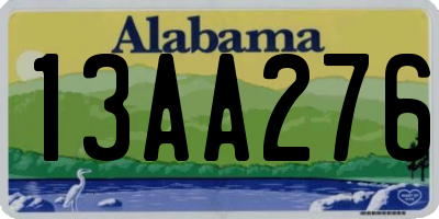 AL license plate 13AA276