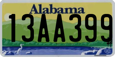 AL license plate 13AA399