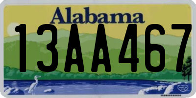 AL license plate 13AA467