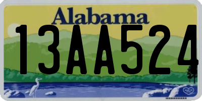 AL license plate 13AA524