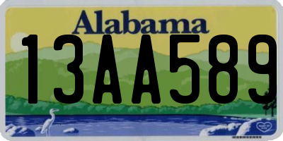 AL license plate 13AA589