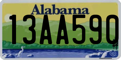 AL license plate 13AA590