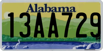AL license plate 13AA729