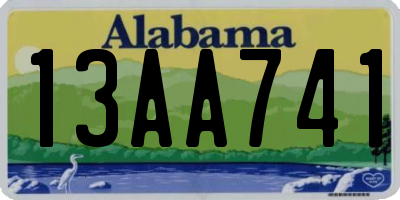AL license plate 13AA741