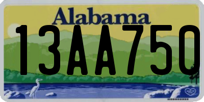 AL license plate 13AA750