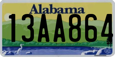 AL license plate 13AA864