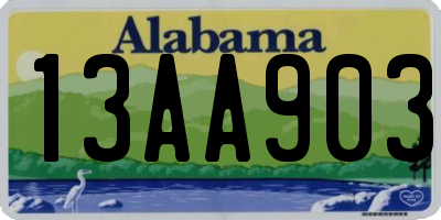 AL license plate 13AA903