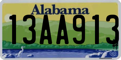 AL license plate 13AA913