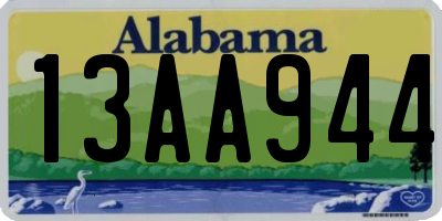 AL license plate 13AA944