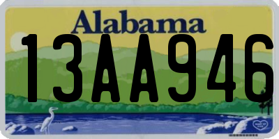 AL license plate 13AA946