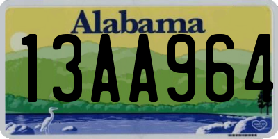AL license plate 13AA964