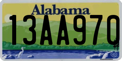AL license plate 13AA970