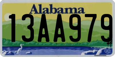 AL license plate 13AA979