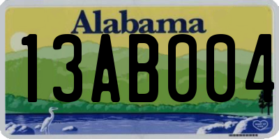 AL license plate 13AB004