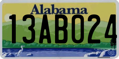 AL license plate 13AB024