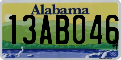 AL license plate 13AB046