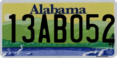 AL license plate 13AB052