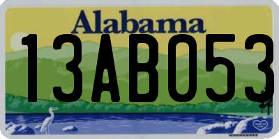 AL license plate 13AB053