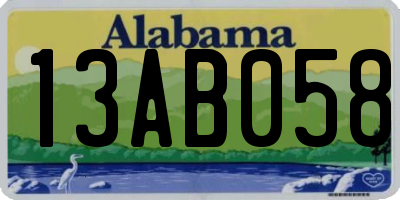 AL license plate 13AB058