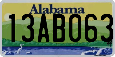 AL license plate 13AB063