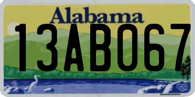 AL license plate 13AB067