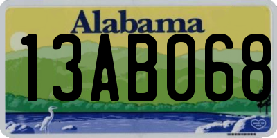 AL license plate 13AB068