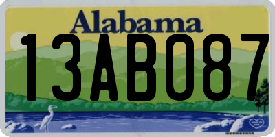 AL license plate 13AB087