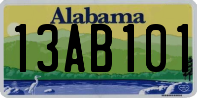 AL license plate 13AB101