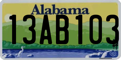 AL license plate 13AB103