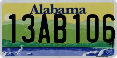 AL license plate 13AB106