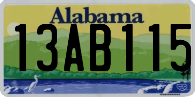 AL license plate 13AB115