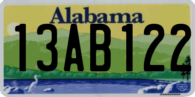 AL license plate 13AB122