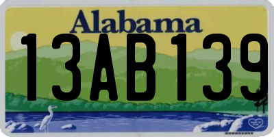 AL license plate 13AB139