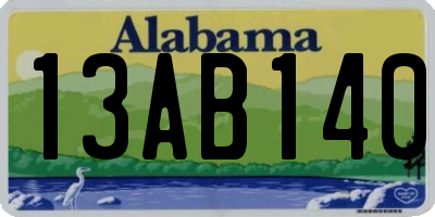 AL license plate 13AB140