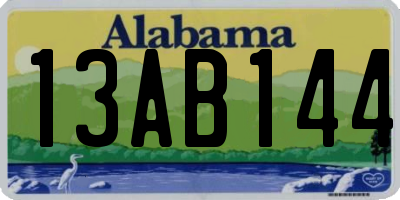 AL license plate 13AB144