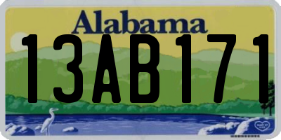 AL license plate 13AB171