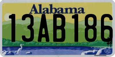 AL license plate 13AB186