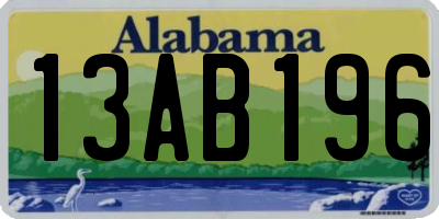 AL license plate 13AB196