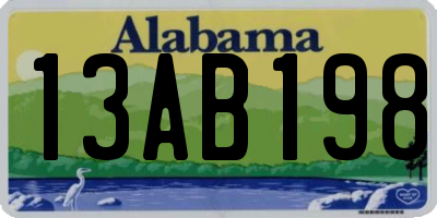 AL license plate 13AB198