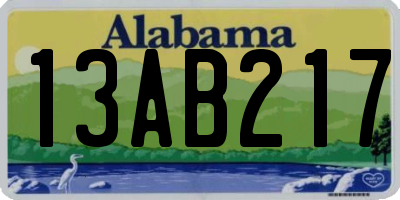 AL license plate 13AB217
