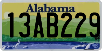 AL license plate 13AB229