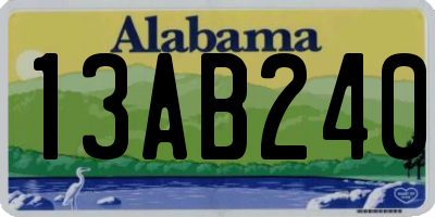 AL license plate 13AB240