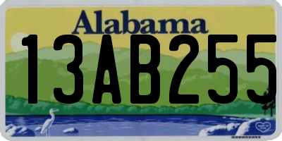 AL license plate 13AB255