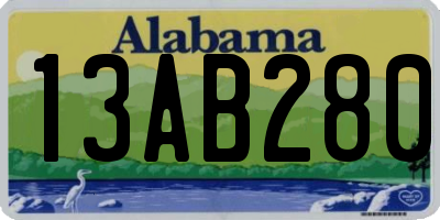 AL license plate 13AB280