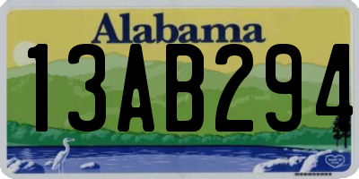 AL license plate 13AB294