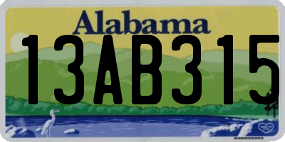 AL license plate 13AB315