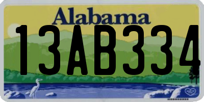 AL license plate 13AB334