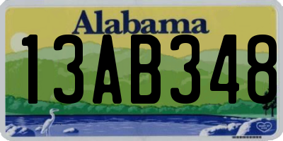 AL license plate 13AB348
