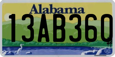 AL license plate 13AB360