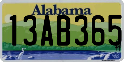 AL license plate 13AB365